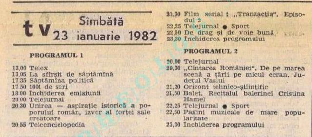 1982-01-23 Scanteia 0 Tv